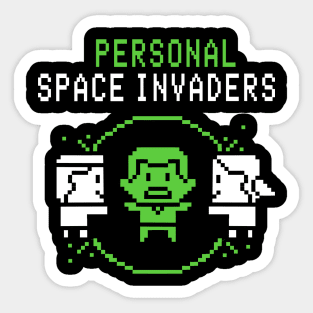 Personal Space Invaders Sticker